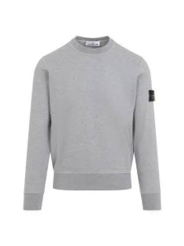 Compass Patch Cotton Sweatshirt Melange Grey - STONE ISLAND - BALAAN 2