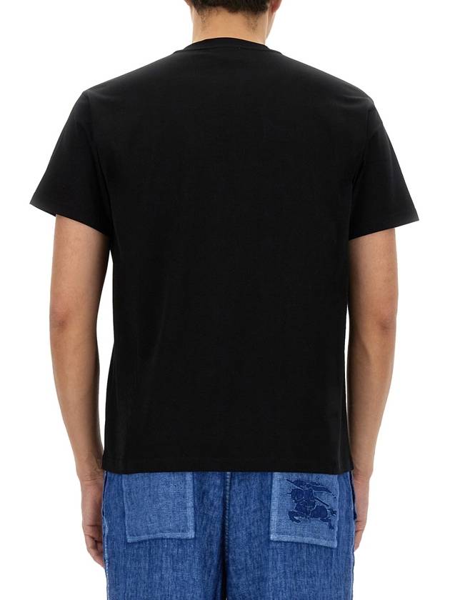 Logo Print Cotton Short Sleeve T-Shirt Black - BURBERRY - BALAAN 4