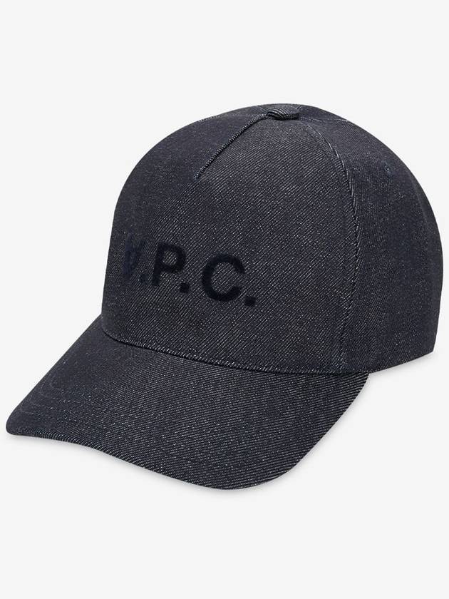 VPC Velvet Logo Denim Ball Cap Blue - A.P.C. - BALAAN 4