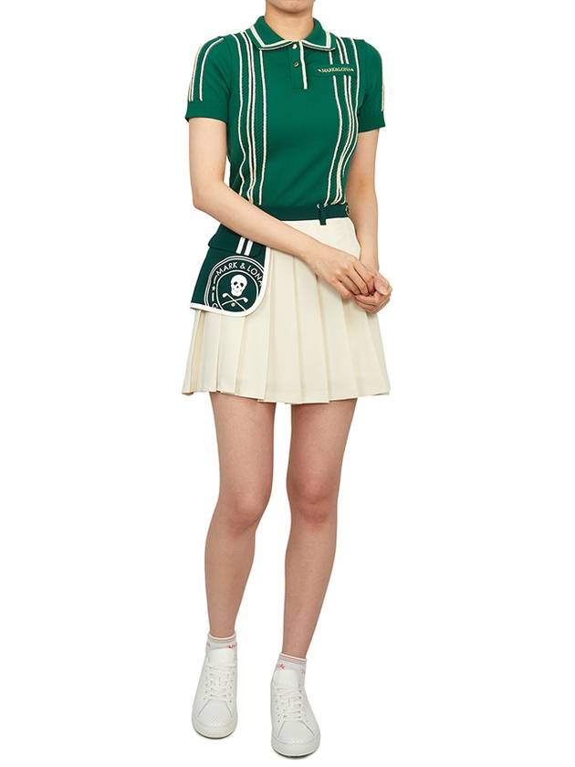 Golf Wear Women s Collar Short Sleeve Knit MLW 4A AB02 GREEN - MARK & LONA - BALAAN 4