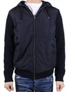 Men's Waffle Knit Nylon Bomber Jacket Navy - HERNO - BALAAN 2