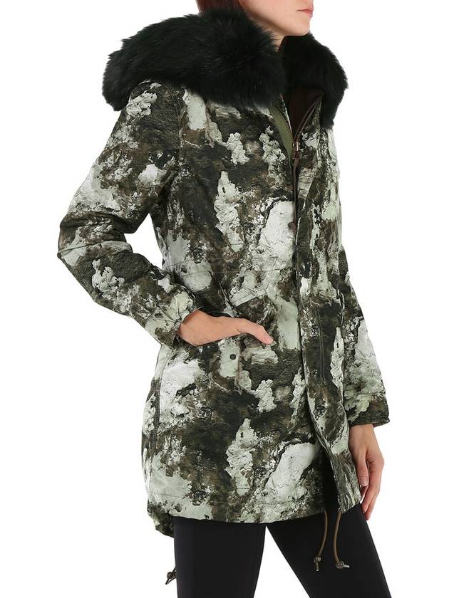 Mr & Mrs Italy Ladies Army Printed Nylon Parka Midi, Size XX-Small - MR & MRS ITALY - BALAAN 2