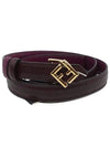 Diamond Reversible Leather Belt Brown - FENDI - BALAAN 2