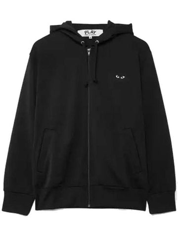 Black Logo Wappen Zip Up Hoodie Black - COMME DES GARCONS - BALAAN 1