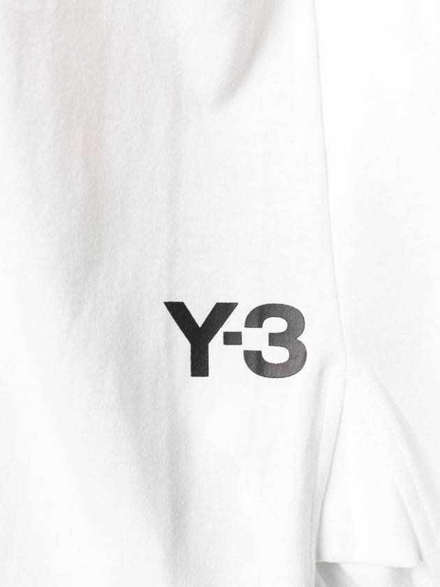 Drawstring Long Short Sleeve T-Shirt White - Y-3 - BALAAN 7