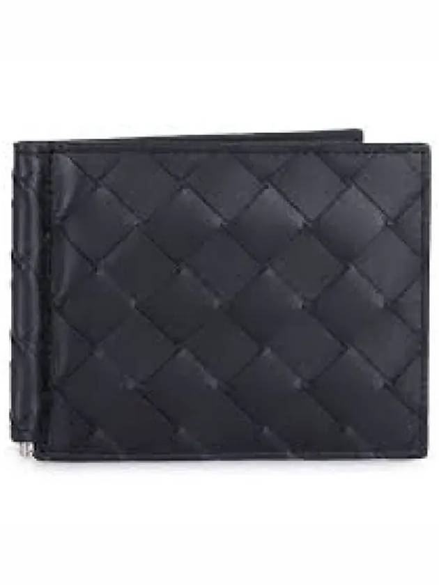 Intrecciato Money Clip Card Wallet Black - BOTTEGA VENETA - BALAAN 2