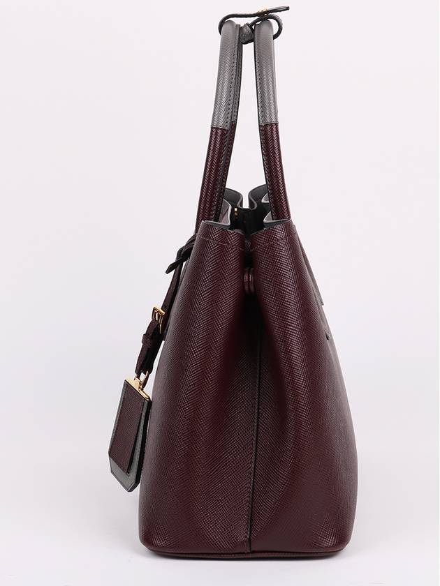 Dubl burgundy two tone women s shoulder bag 1BG887 - PRADA - BALAAN 3