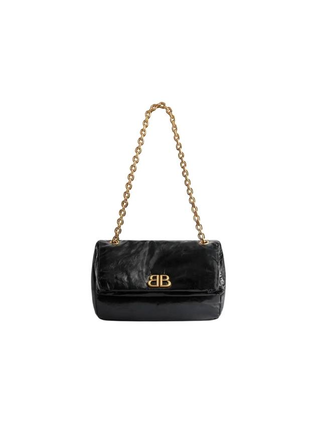 Monaco Small Chain Shoulder Bag Black - BALENCIAGA - BALAAN 2