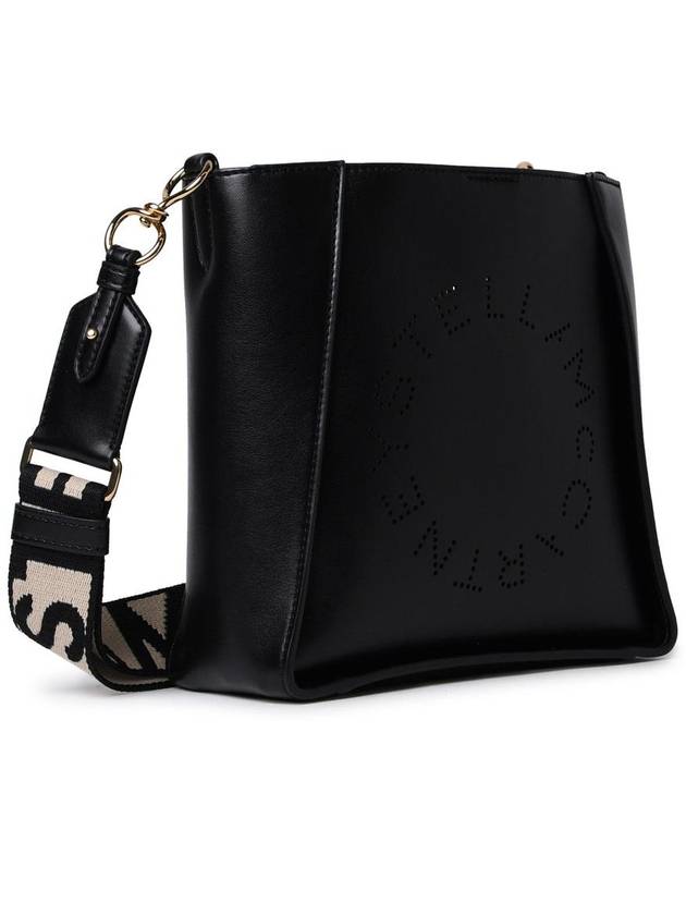 Women's Logo Mini Leather Shoulder Bag Black - STELLA MCCARTNEY - BALAAN 3