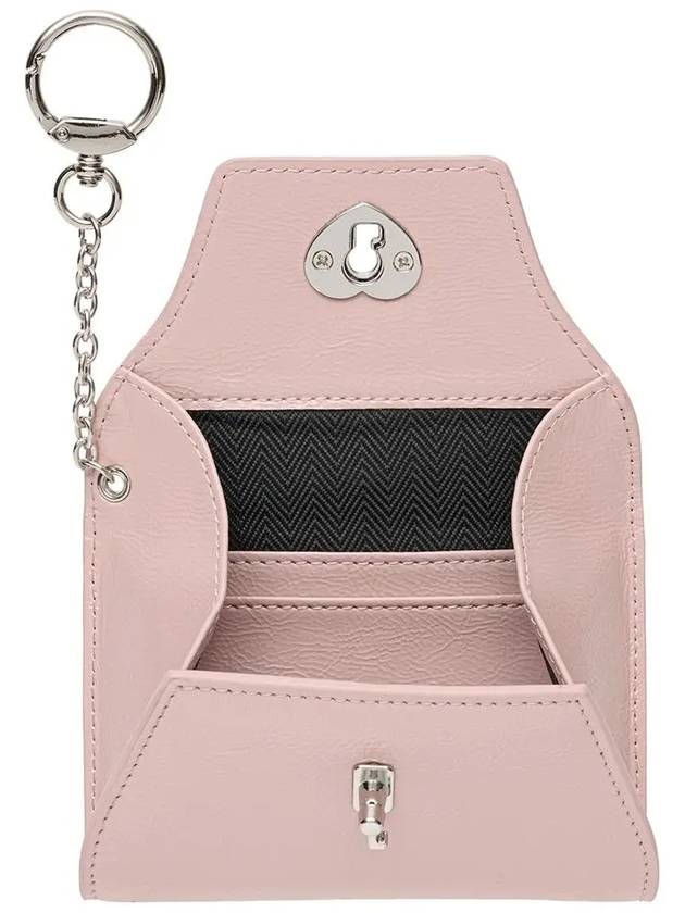 Heartlock keyring multi pouch card wallet baby pink - LE MASQUE - BALAAN 4