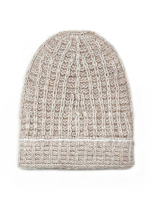 Texture Alpaca Wool Beanie Beige - MAISON MARGIELA - BALAAN 2