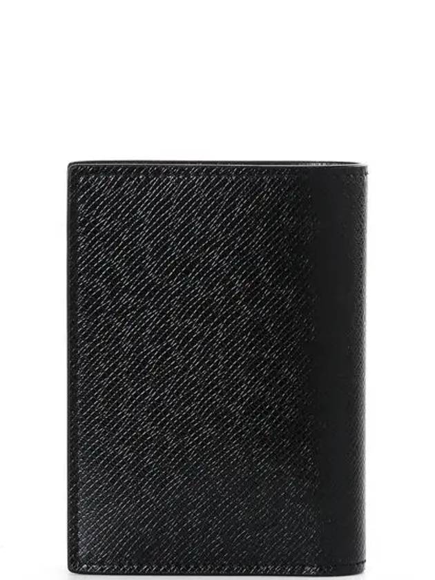 Paris Credit Coated Leather Card Wallet Black - SAINT LAURENT - BALAAN 4