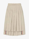 Classic Typewriter Midi Pleated Skirt Khaki - THOM BROWNE - BALAAN 2