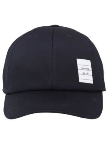 Fabric name tab cotton twill cap - THOM BROWNE - BALAAN 1