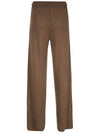 Parole Drawstring Wool Cashmere Wide Pants Brown - MAX MARA - BALAAN 3