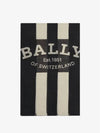 Striped logo scarf muffler navy - BALLY - BALAAN 4