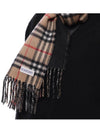 Check Cashmere Scarf Black - BURBERRY - BALAAN 7