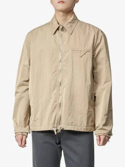 Triangle Pocket Nylon Zip Up Jacket Beige - BOTTEGA VENETA - BALAAN 2