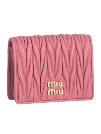 Matelasse Leather Half Wallet Begonia Pink - MIU MIU - BALAAN 2