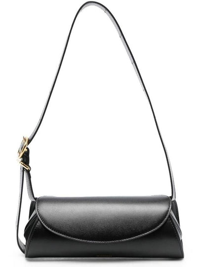 Cannolo Mini Leather Shoulder Bag Black - JIL SANDER - BALAAN 2