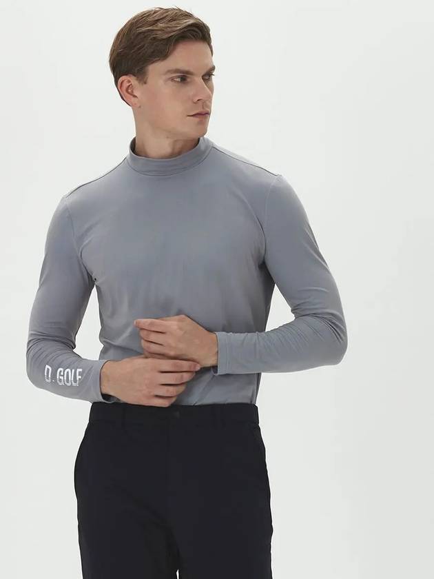 Men s half neck base brushed long sleeved T shirt DE3MTS151LG - DUVIK - BALAAN 9