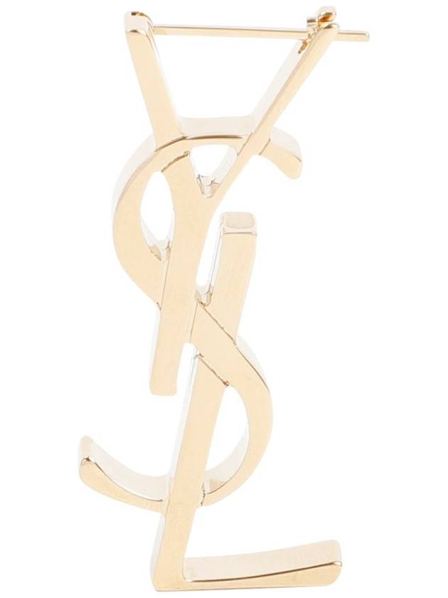 YSL Cassandre Single Metal Earrings Gold - SAINT LAURENT - BALAAN 2