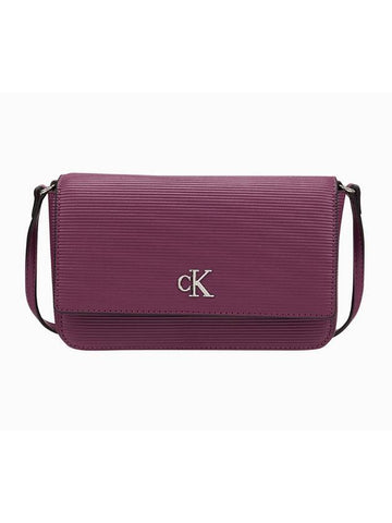 Jeans Minimal Monogram Cross Bag Wine - CALVIN KLEIN - BALAAN 1