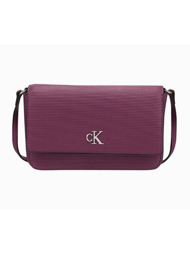 Jeans Minimal Monogram Cross Bag Wine - CALVIN KLEIN - BALAAN 1