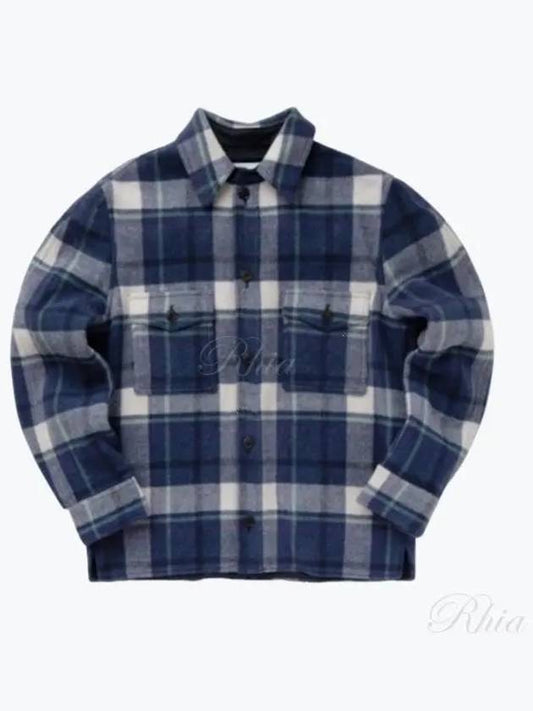 Kervon Check Shirt Jacket Faded Night - ISABEL MARANT - BALAAN 2