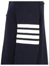 Cotton Cashmere Interlock 4-Bar Polo Collar Overcoat Navy - THOM BROWNE - BALAAN 11