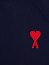 Small Heart Logo Sweatshirt Navy - AMI - BALAAN 5