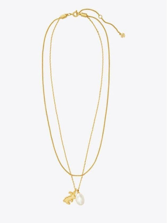 Rabbit Double Strand Necklace Gold - TORY BURCH - BALAAN 2