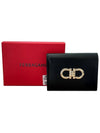 Double Gancio Half Wallet Black - SALVATORE FERRAGAMO - BALAAN 6