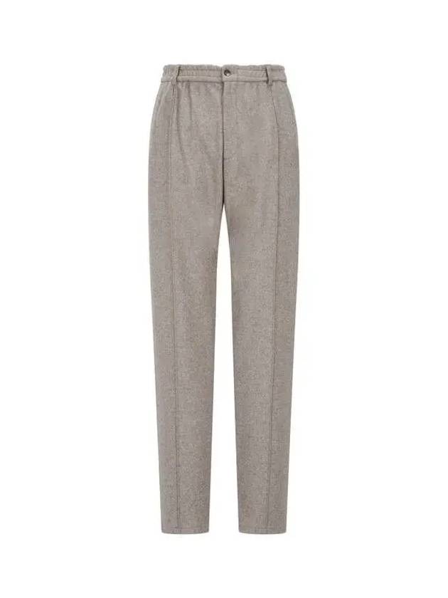 Men s Wool Blend Pintuck Banding Pants Melange Beige 271135 - EMPORIO ARMANI - BALAAN 1