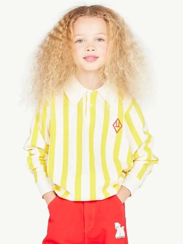 Kids Yellow Stripe Eel Polo T Shirt F24021 221GC - THE ANIMALS OBSERVATORY - BALAAN 1