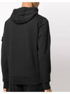 Wappen Patch Garment Dyed Hoodie Black - STONE ISLAND - BALAAN 5