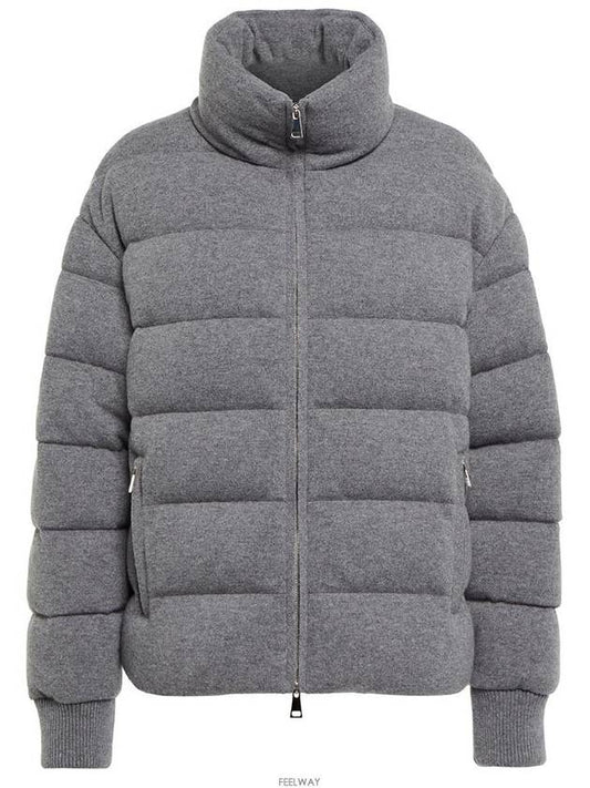 Cayeux Wool Cashmere High Neck Short Padding Medium Grey - MONCLER - BALAAN 2