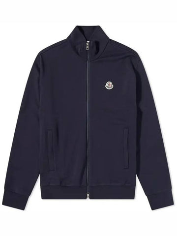 Men's Logo Patch Zip-up Jacket Navy - MONCLER - BALAAN 1