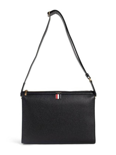 4-Bar Leather Shoulder Bag Black - THOM BROWNE - BALAAN 2