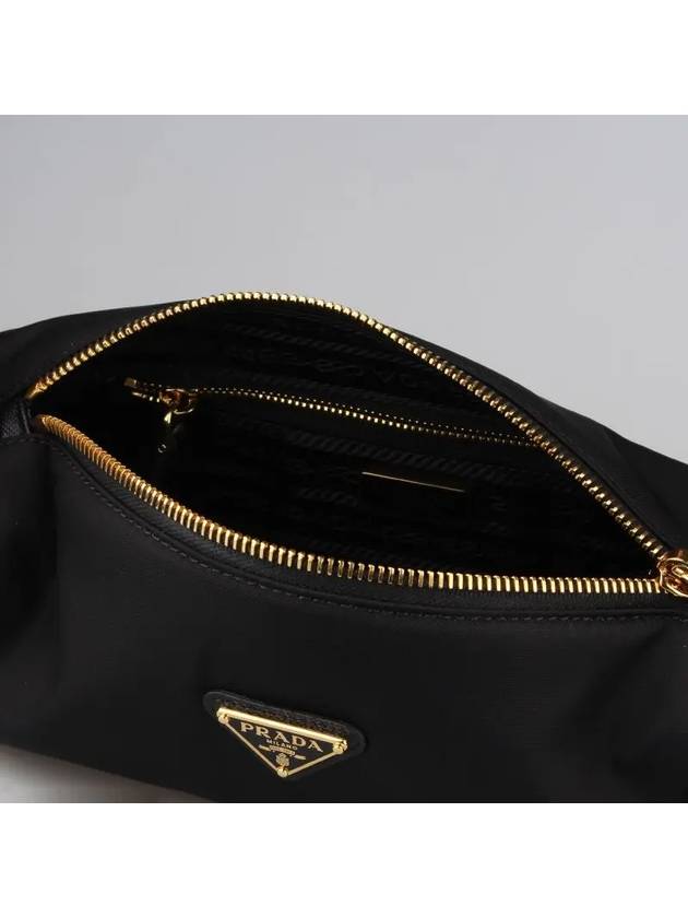 Triangle Logo Geometric Pouch Shoulder Bag Black - PRADA - BALAAN 6