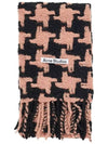 Hound Check Muffler Black Pink - ACNE STUDIOS - BALAAN 3