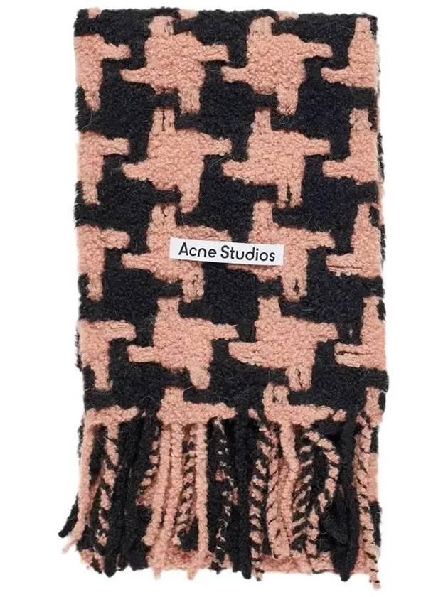 Hound Check Muffler Black Pink - ACNE STUDIOS - BALAAN 3