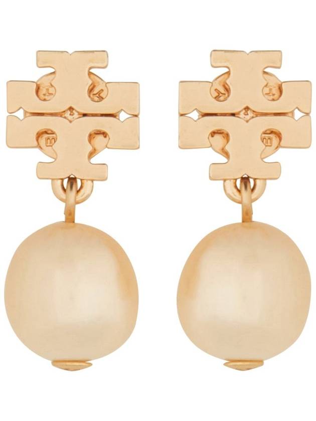 Kira Pearl Drop Earrings Champange Rose Gold - TORY BURCH - BALAAN 2