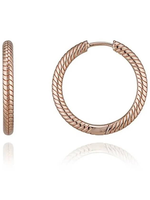 Women's Moments Charm Hoop Earrings Rose Gold - PANDORA - BALAAN 4