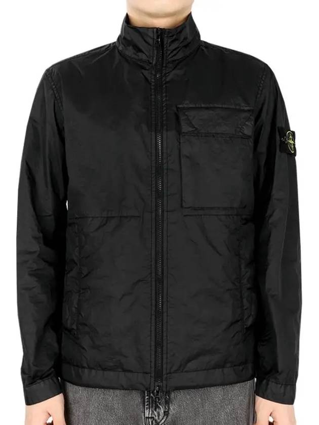 Men's Wappen Patch Membrana 3L TC Nylon Jacket Black - STONE ISLAND - BALAAN 3