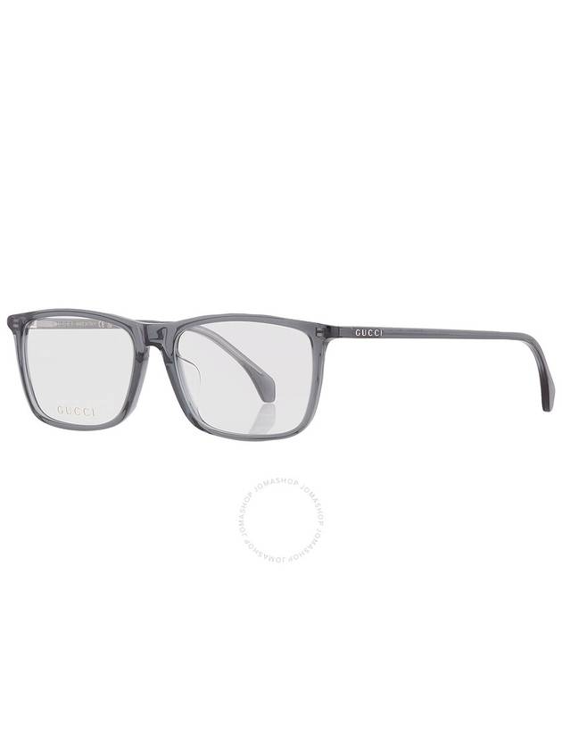 Eyewear Clear Frame Logo Temple Glasses Gray - GUCCI - BALAAN 4