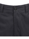 Regular Fit Cargo Cotton Canvas Straight Pants Black - STONE ISLAND - BALAAN 5