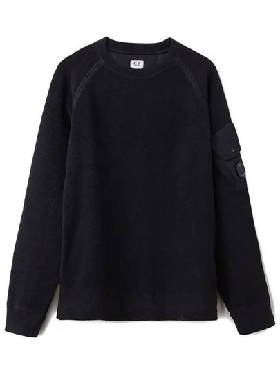 Men's Fleece Lens Pocket Sweatshirt Black - CP COMPANY - BALAAN 2