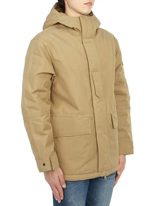 Ghost Piece Nylon Hooded Jacket Beige - STONE ISLAND - BALAAN 4