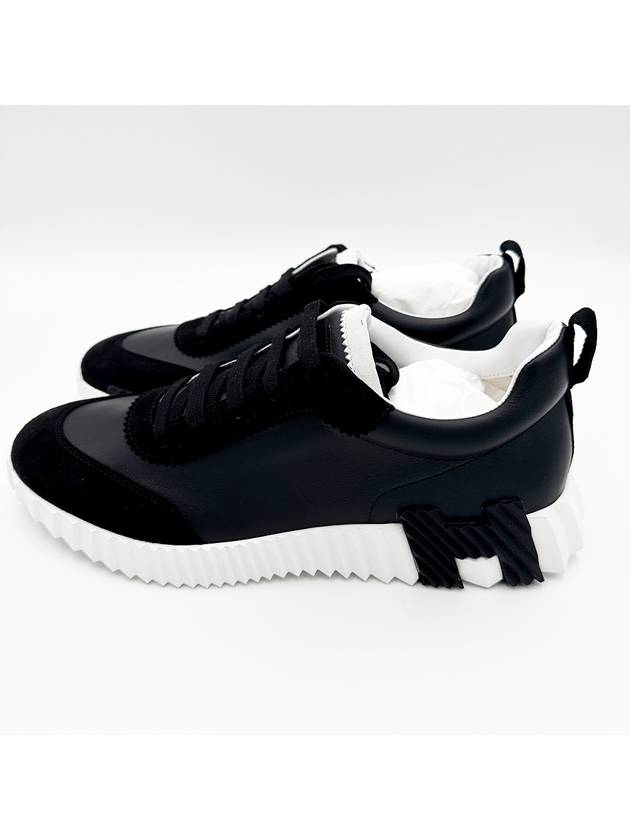 Bouncing Leather Low Top Sneakers Noir - HERMES - BALAAN 5